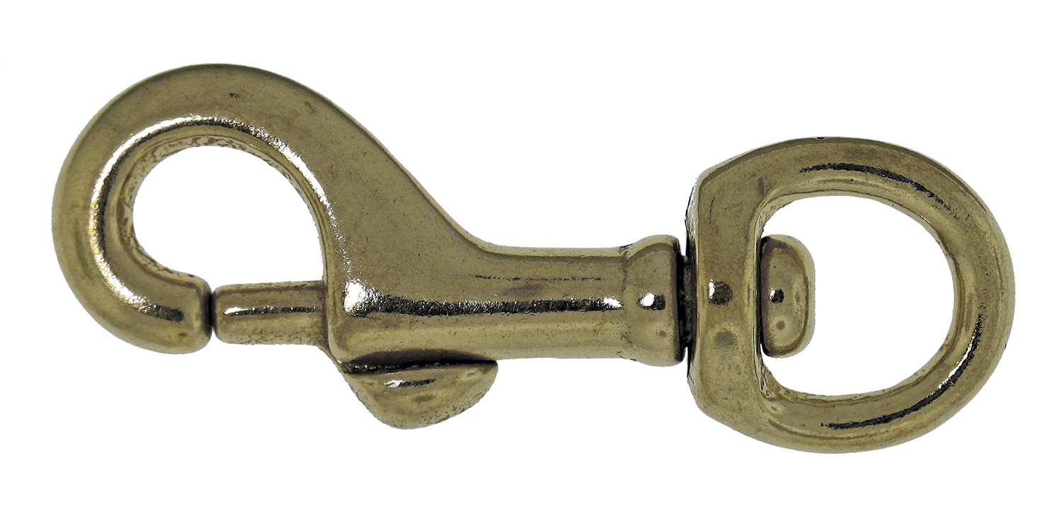 251 5/8 Antique Brass, Swivel Lever Snap, Solid Brass-LL 